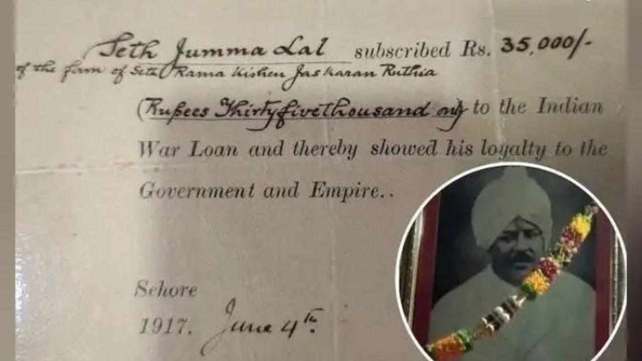 Madhya Pradesh Family Lent ₹35,000 to British Government During World War