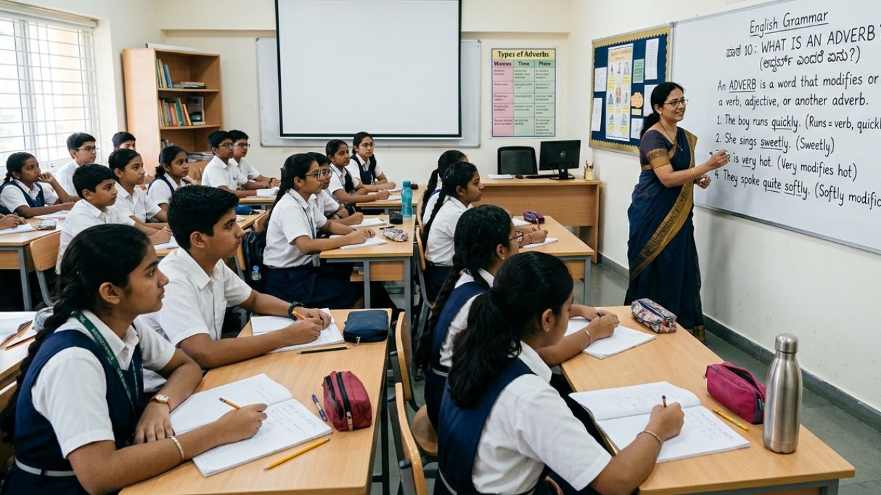 English Grammar ಪಾಠ 10: What is an Adverb