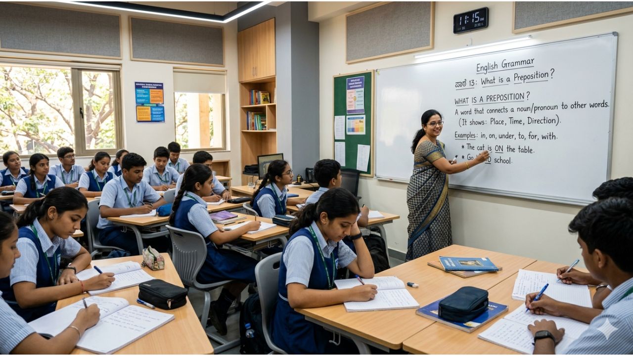 English Grammar Class13: What is a Preposition meaning and definition