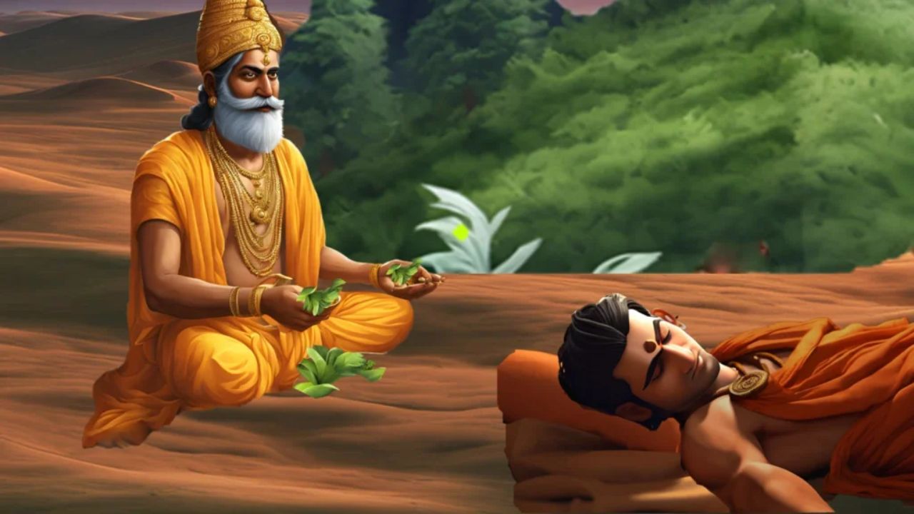 Lakshmana Brings Sanjeevini Herb from Mudgala Maharshi Ashram to Heal Bharata