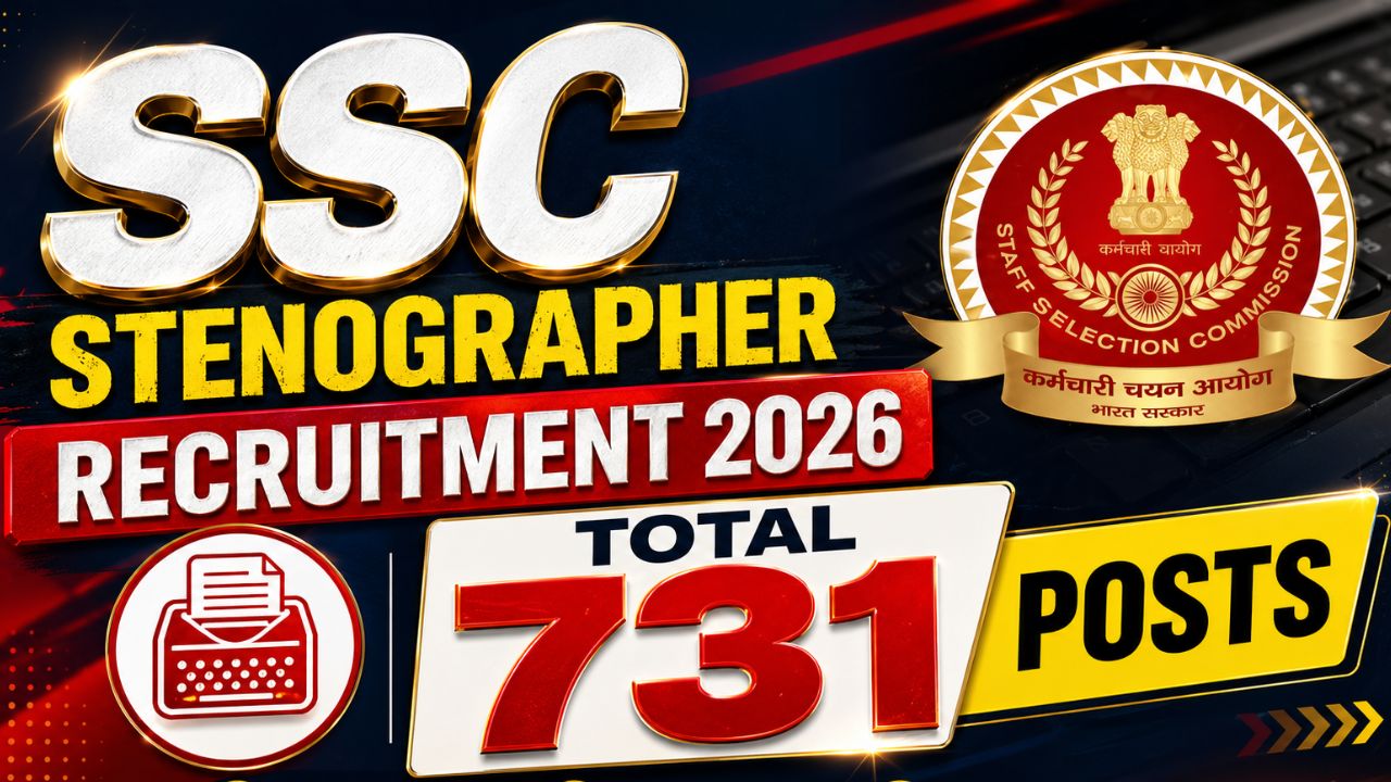 SSC Stenographer Recruitment 2026 Apply Online for 731 Group C and D Posts