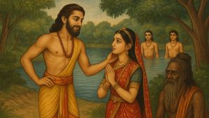 ಭೃಗುಮಹರ್ಷಿಗಳ ಪುತ್ರ ಚ್ಯವನ ಮಹರ್ಷಿಗಳು ಶರ್ಯಾತಿ ಮಹಾರಾಜನ ಪುತ್ರಿಯನ್ನು ವರಸಿದ ಪ್ರಸಂಗ