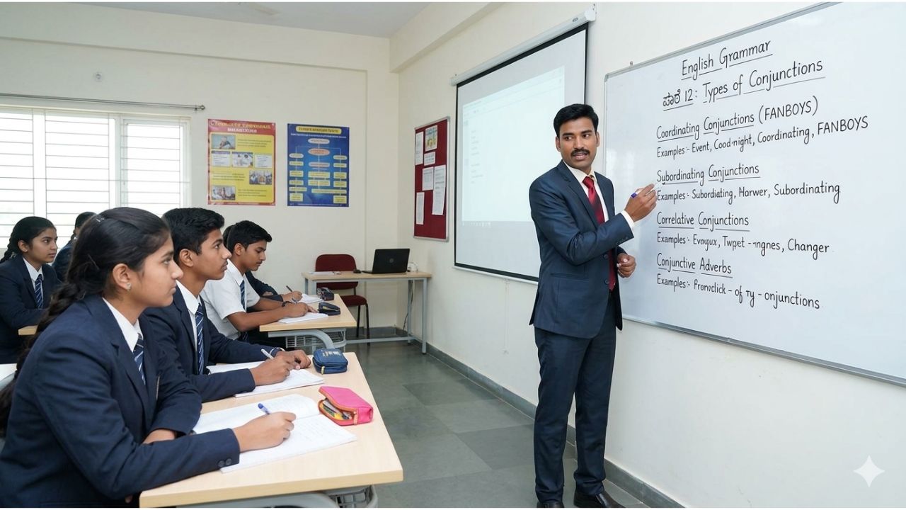 English grammar lesson 12 types of conjunctions kannada