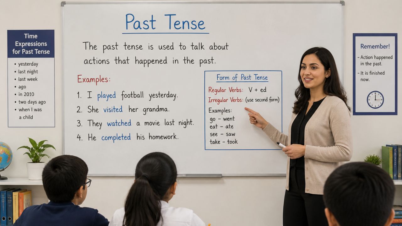 English Grammar 16th Class in Kannada: Past Tense