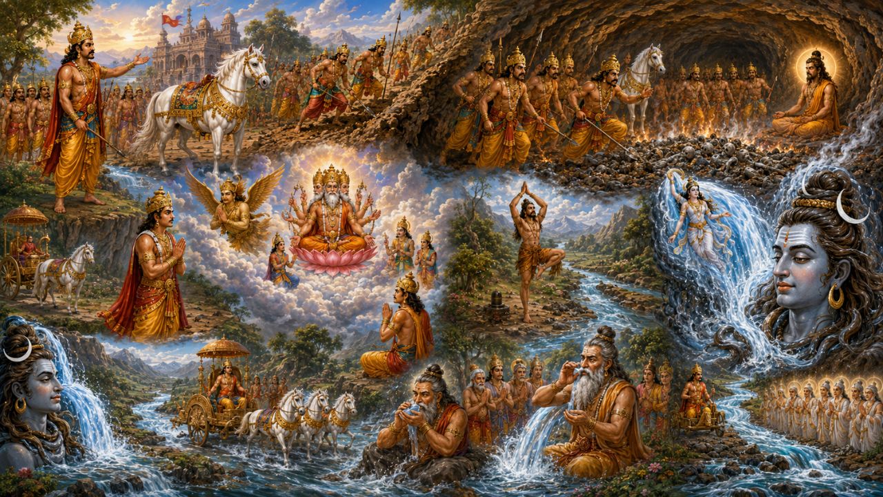 Story of River ganga and Sage Jahnu hid the Arrogance