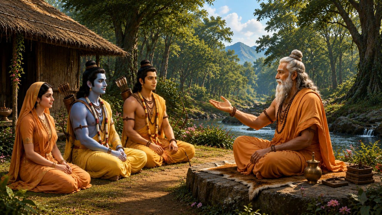 The Sutiksha sages who guided Sri Rama during his vanvasa